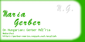 maria gerber business card